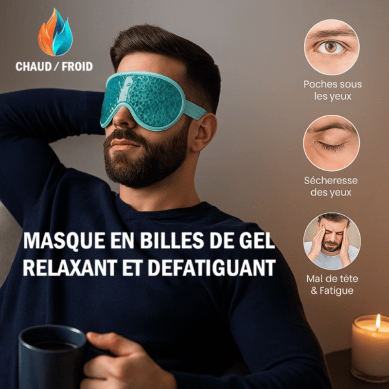 Masque pour les yeux chaud & froid afin d'apaiser la fatigue oculaire et se détendre